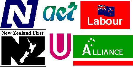 NZ parties' logos
